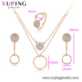 64520 Xuping atacado Copper Ambiental 18 k conjuntos de jóias de ouro cheio de jóias das senhoras
